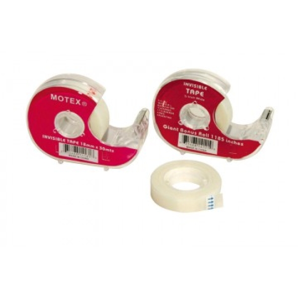 CINTA ADHESIVA MOTEX CON RACIONADOR 18X30 - 100018