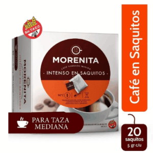 CAFÉ EN SAQUITOS LA MORENITA 20 UNIDADES
