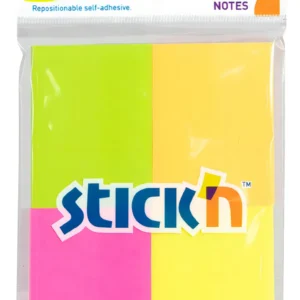 Notas Adhesivas Stendy 38x50mm Fluo Multicolor Pack 4 Blocks Stickn