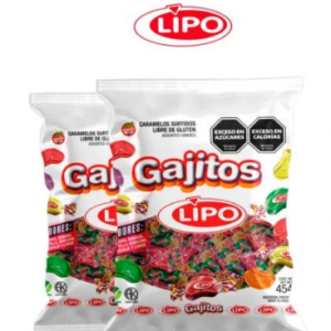 CARAMELOS SURTIDOS LIPO LIBRE DE GLUTEN GAJITOS 454GR