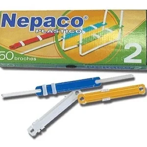 Broches Nepaco De Plastico Para Carpeta Caja X50u